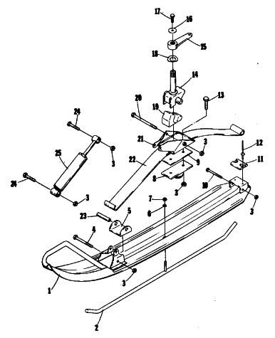 Parts Diagram for Arctic Cat 1979 EL TIGRE L/C SNOWMOBILE SKI