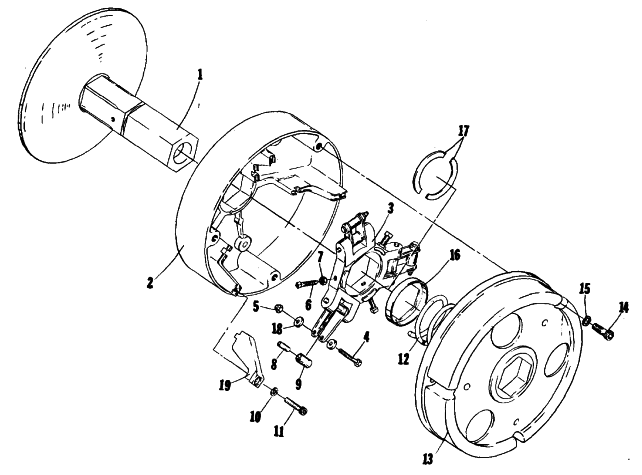 Parts Diagram for Arctic Cat 1979 EL TIGRE F/A SNOWMOBILE DRIVE CLUTCH