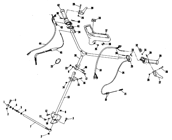 Parts Diagram for Arctic Cat 1979 EL TIGRE F/A SNOWMOBILE STEERING