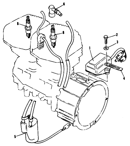 Parts Diagram for Arctic Cat 1979 EL TIGRE F/A SNOWMOBILE ELECTRICAL