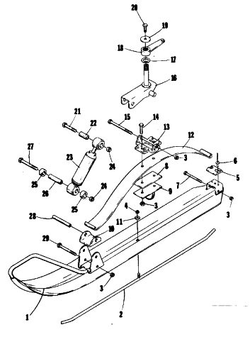 Parts Diagram for Arctic Cat 1977 JAG SNOWMOBILE SKI