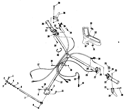 Parts Diagram for Arctic Cat 1979 JAG 2000 F/A SNOWMOBILE STEERING