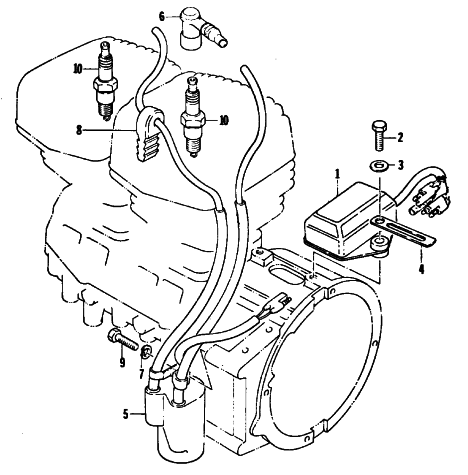 Parts Diagram for Arctic Cat 1979 LYNX TWIN SNOWMOBILE ELECTRICAL