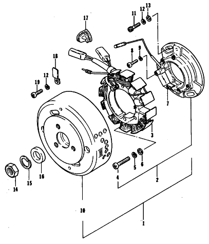 Parts Diagram for Arctic Cat 1979 JAG 3000 F/C SNOWMOBILE MAGNETO