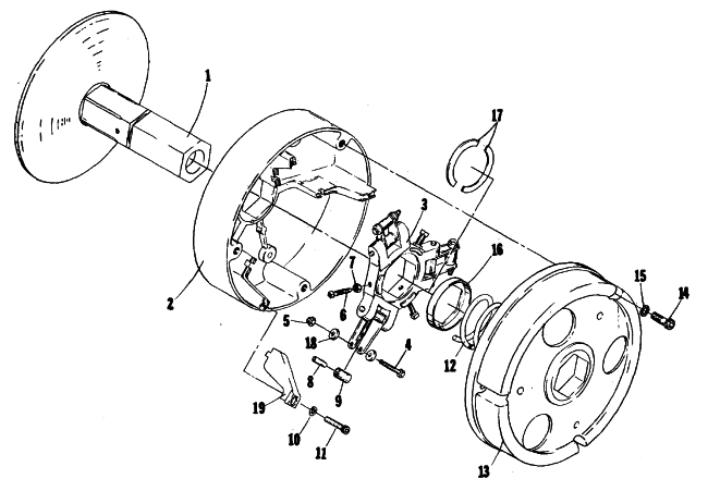 Parts Diagram for Arctic Cat 1979 TRAIL CAT SNOWMOBILE DRIVE CLUTCH