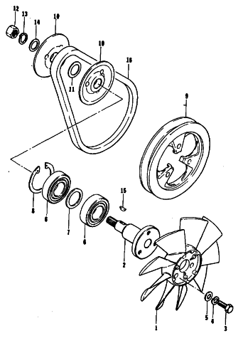 Parts Diagram for Arctic Cat 1979 TRAIL CAT SNOWMOBILE COOLING FAN