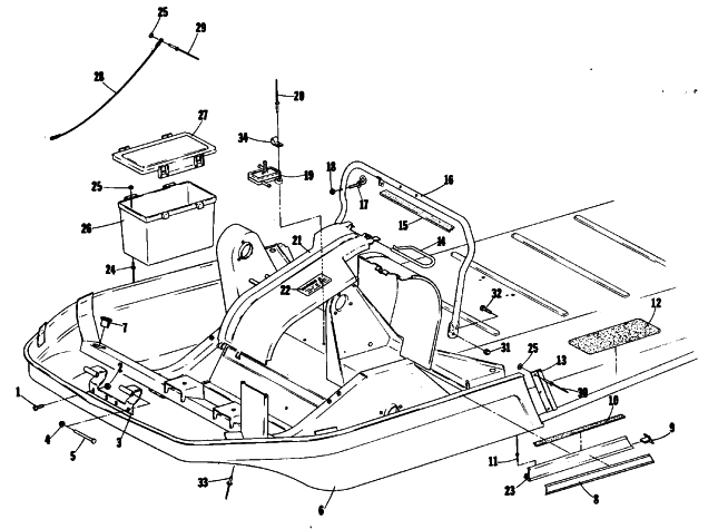 Parts Diagram for Arctic Cat 1980 LYNX SINGLE SNOWMOBILE CHASSIS AND RELATED PARTS