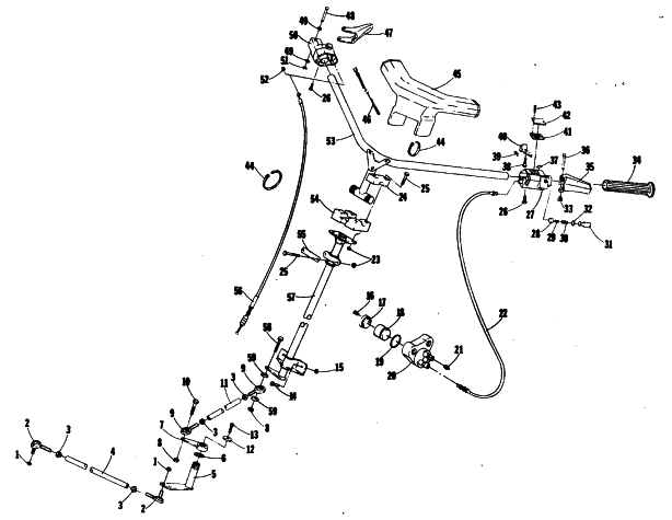 Parts Diagram for Arctic Cat 1980 TRAIL CAT 4000 SNOWMOBILE STEERING