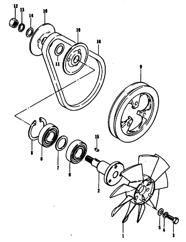 Parts Diagram for Arctic Cat 1980 TRAIL CAT 3000 SNOWMOBILE COOLING FAN