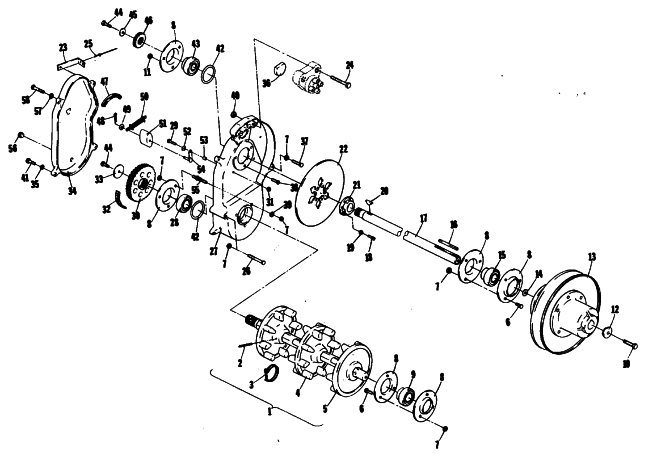 Parts Diagram for Arctic Cat 1980 TRAIL CAT 3000 SNOWMOBILE DRIVE TRAIN