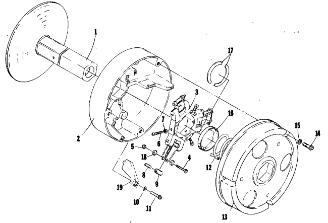 Parts Diagram for Arctic Cat 1980 PANTHER SNOWMOBILE DRIVE CLUTCH