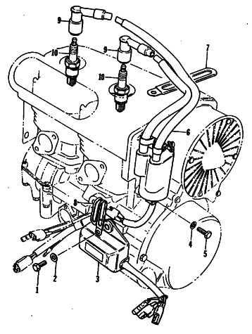 Parts Diagram for Arctic Cat 1980 PANTHER SNOWMOBILE ELECTRICAL