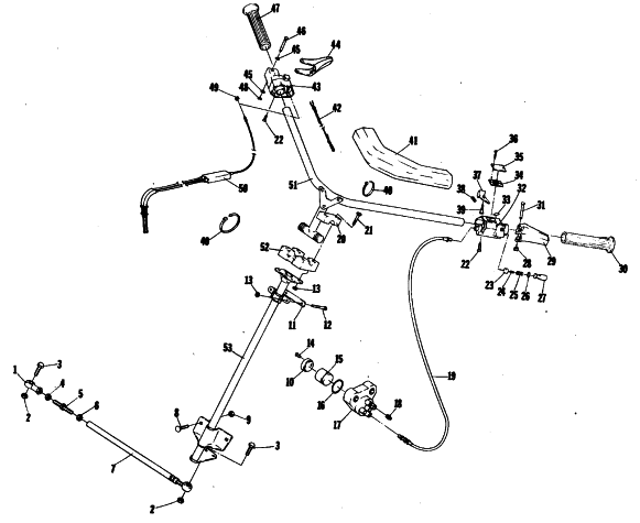 Parts Diagram for Arctic Cat 1980 EL TIGRE L/C SNOWMOBILE STEERING