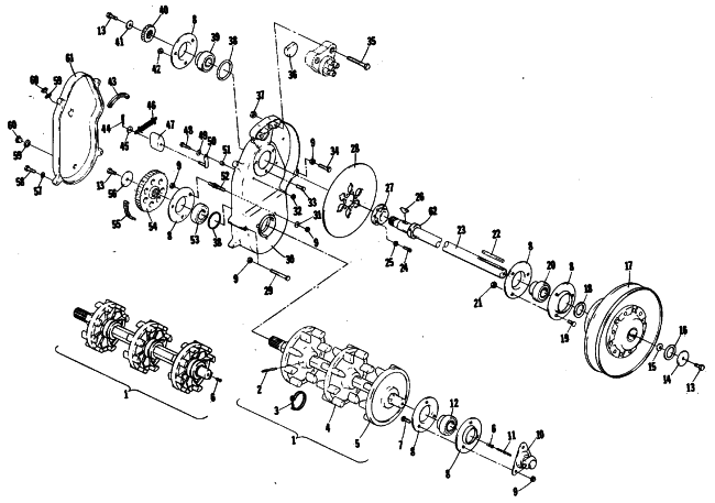 Parts Diagram for Arctic Cat 1980 EL TIGRE F/A SNOWMOBILE DRIVE TRAIN