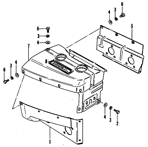 Parts Diagram for Arctic Cat 1981 JAG SNOWMOBILE CYLINDER COWLING