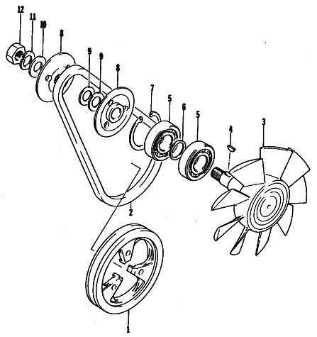 Parts Diagram for Arctic Cat 1980 PANTHER SNOWMOBILE COOLING FAN