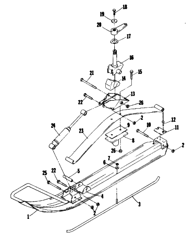 Parts Diagram for Arctic Cat 1981 PANTHER WEST SNOWMOBILE SKI
