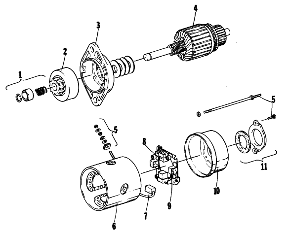 Parts Diagram for Arctic Cat 1981 PANTERA ES SNOWMOBILE ELECTRIC START MOTOR