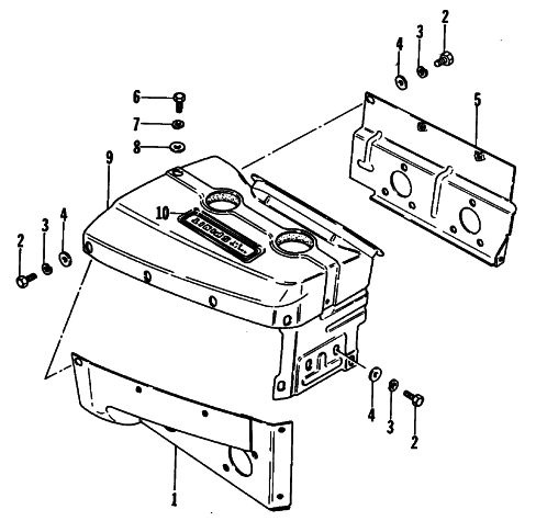 Parts Diagram for Arctic Cat 1981 TRAIL CAT SNOWMOBILE CYLINDER COWLING