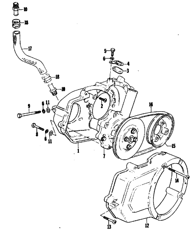Parts Diagram for Arctic Cat 1981 EL TIGRE L/C SNOWMOBILE WATER PUMP