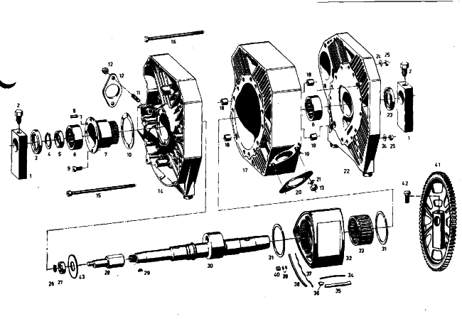 Parts Diagram for Arctic Cat 1974 PANTHER (Wankel) SNOWMOBILE END COVERS, SHAFT AND ROTOR