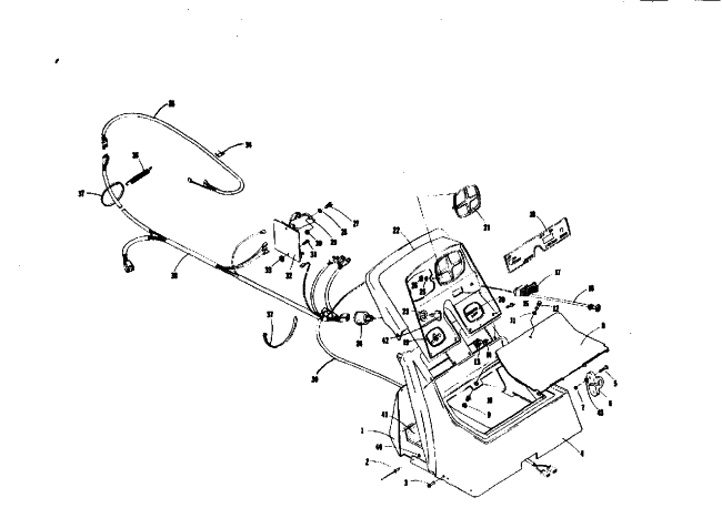 Parts Diagram for Arctic Cat 1974 PANTHER (Wankel) SNOWMOBILE CONSOLE AND WIRING