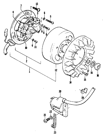Parts Diagram for Arctic Cat 1980 KITTY CAT SNOWMOBILE MAGNETO