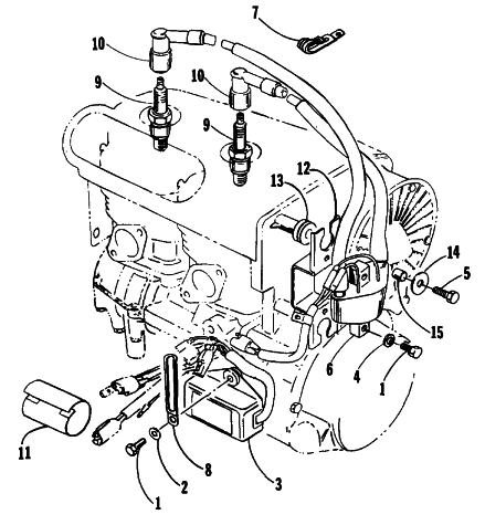 Parts Diagram for Arctic Cat 1988 JAG (440 F/C) SNOWMOBILE ELECTRICAL