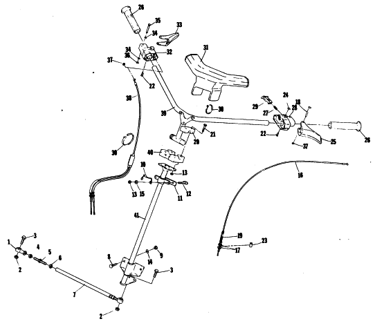 Parts Diagram for Arctic Cat 1984 EL TIGRE 6000 SNOWMOBILE STEERING