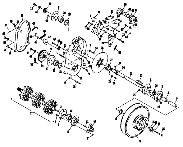 Parts Diagram for Arctic Cat 1984 EL TIGRE 6000 SNOWMOBILE DRIVE TRAIN