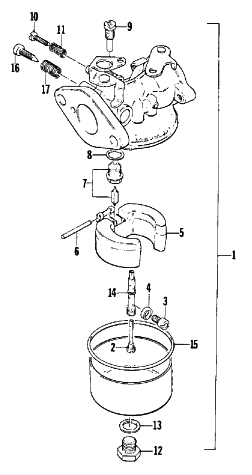 Parts Diagram for Arctic Cat 1980 KITTY CAT SNOWMOBILE CARBURETOR
