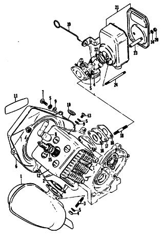 Parts Diagram for Arctic Cat 1985 KITTY CAT SNOWMOBILE MUFFLER, COWLING AND SILENCER