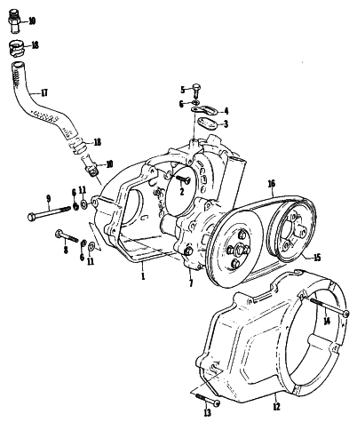 Parts Diagram for Arctic Cat 1984 EL TIGRE 6000 SNOWMOBILE WATER PUMP