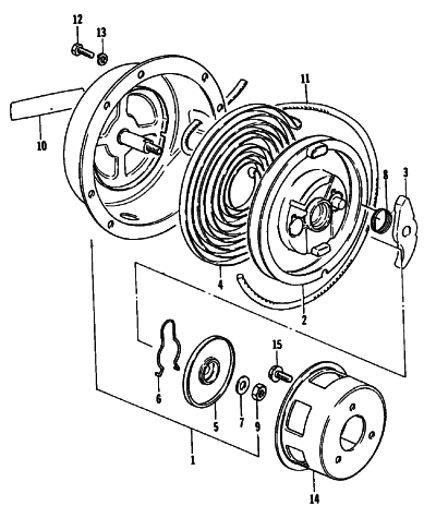 Parts Diagram for Arctic Cat 1985 JAG SNOWMOBILE RECOIL STARTER