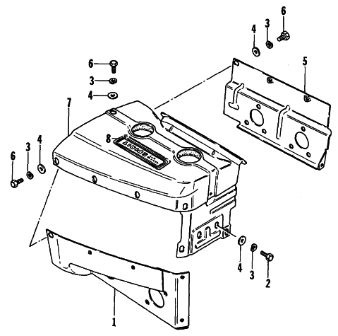 Parts Diagram for Arctic Cat 1984 PANTHER SNOWMOBILE CYLINDER COWLING