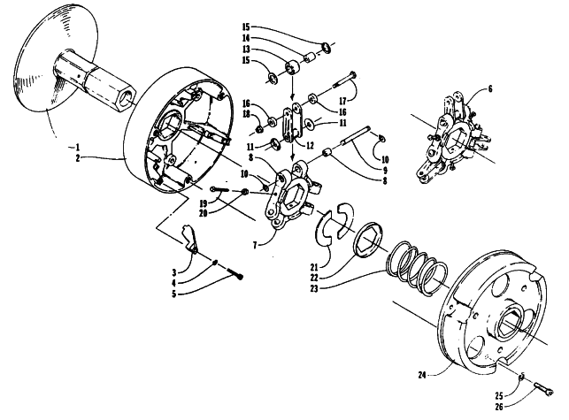 Parts Diagram for Arctic Cat 1985 COUGAR SNOWMOBILE DRIVE CLUTCH