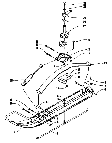 Parts Diagram for Arctic Cat 1985 JAG SNOWMOBILE SKI