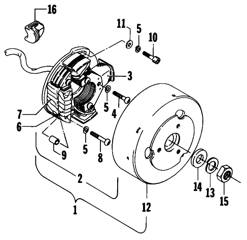Parts Diagram for Arctic Cat 1985 JAG SNOWMOBILE MAGNETO
