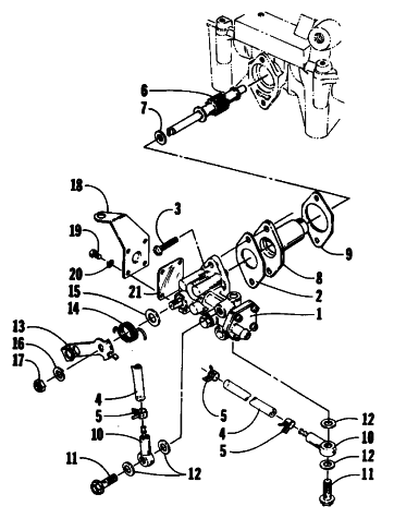 Parts Diagram for Arctic Cat 1985 PANTHER SNOWMOBILE OIL PUMP