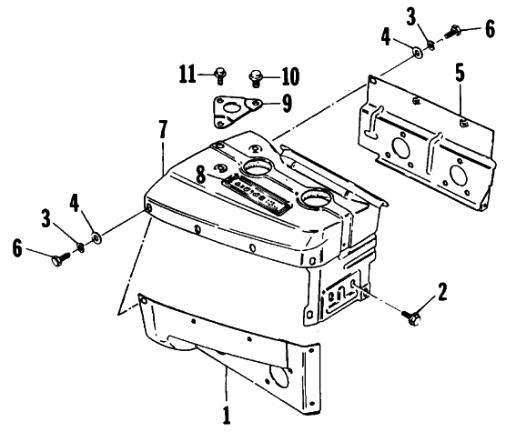 Parts Diagram for Arctic Cat 1985 PANTHER SNOWMOBILE CYLINDER COWLING