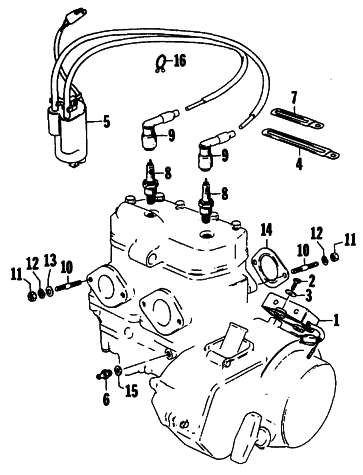 Parts Diagram for Arctic Cat 1985 EL TIGRE 6000 SNOWMOBILE ELECTRICAL