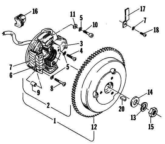 Parts Diagram for Arctic Cat 1985 COUGAR SPECIAL EDITION SNOWMOBILE MAGNETO