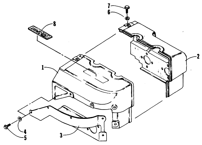 Parts Diagram for Arctic Cat 1985 COUGAR SPECIAL EDITION SNOWMOBILE CYLINDER COWLING