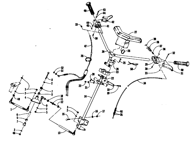 Parts Diagram for Arctic Cat 1986 PANTERA SNOWMOBILE STEERING
