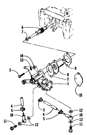 Parts Diagram for Arctic Cat 1986 PANTERA SNOWMOBILE OIL PUMP