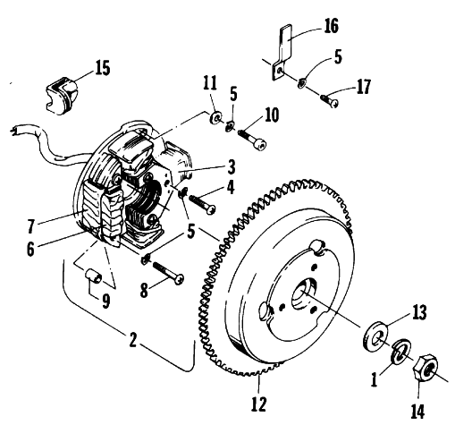 Parts Diagram for Arctic Cat 1986 COUGAR SNOWMOBILE MAGNETO
