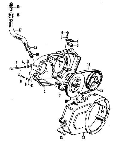 Parts Diagram for Arctic Cat 1986 PANTERA SNOWMOBILE WATER PUMP - LIQUID COOLED