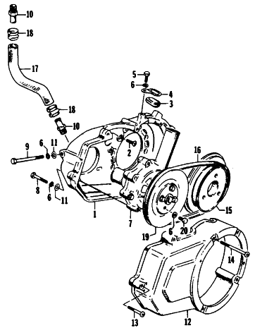 Parts Diagram for Arctic Cat 1987 EL TIGRE 6000 (650 L/C) SNOWMOBILE WATER PUMP