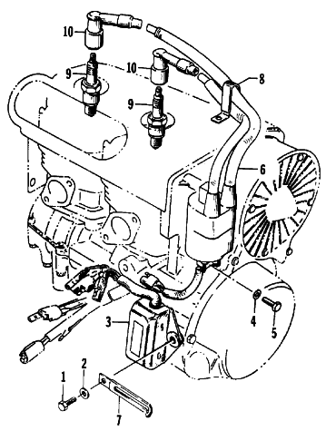 Parts Diagram for Arctic Cat 1986 COUGAR SNOWMOBILE ELECTRICAL