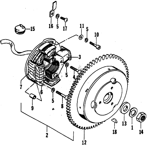 Parts Diagram for Arctic Cat 1987 CHEETAH F/C SNOWMOBILE MAGNETO